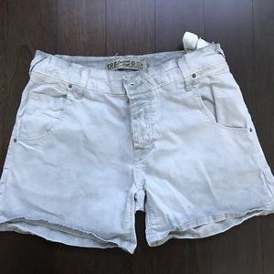 Zara light gray denim shorts